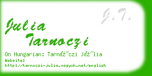 julia tarnoczi business card